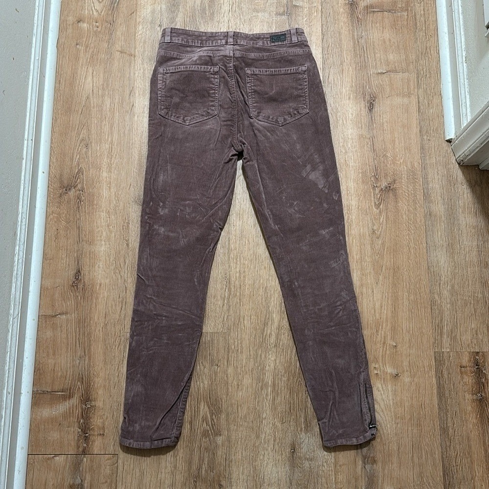 PAIGE | Women's Faded Mauve Pink Corduroy Hoxton Skinny Mid Rise Jeans, Size 27 - Picture 3 of 7